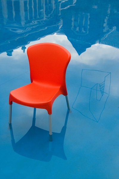 Photograph Larry Hamill Red Chair on One Eyeland